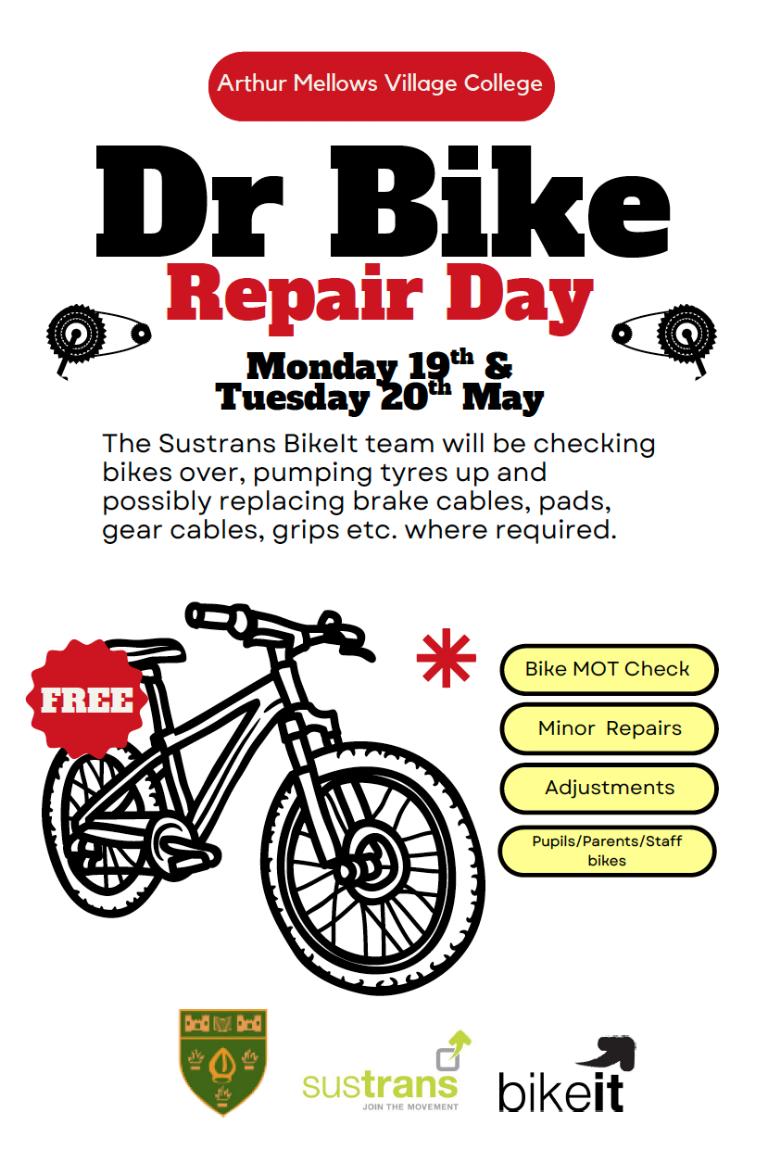 Sustrans BikeIt Repair Day - May 19/20 - Poster